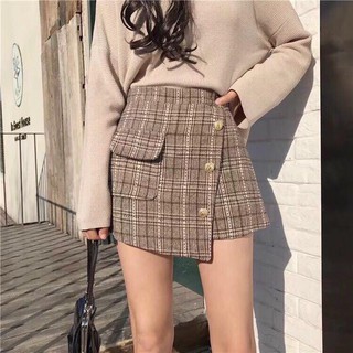 Quần giả váy dạ kẻ, các loại chân váy dạ