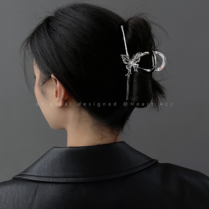 Kẹp Tóc Kim Loại Hình Bướm Phong Cách Hàn Quốc