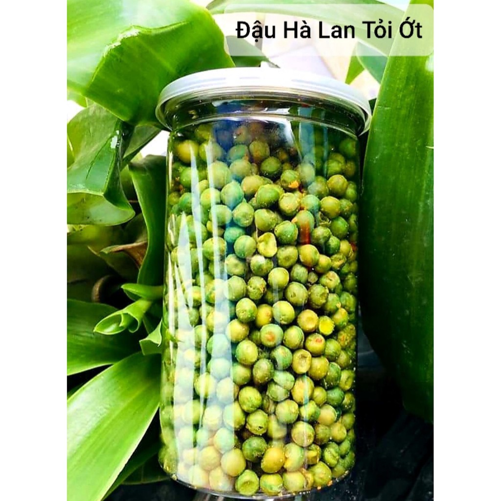 [ HCM ] Lon Pet 450gr Đậu hà lan rang tỏi ớt loại 1 (Giòn ngon - đậm vị)