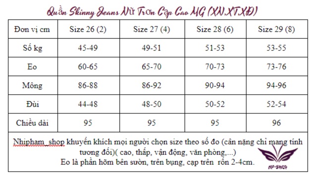 Quần jean nữ lưng cao NPSHOP skinny jeans siêu tôn dáng , quần bò nữ cao cấp dáng ôm basic | BigBuy360 - bigbuy360.vn