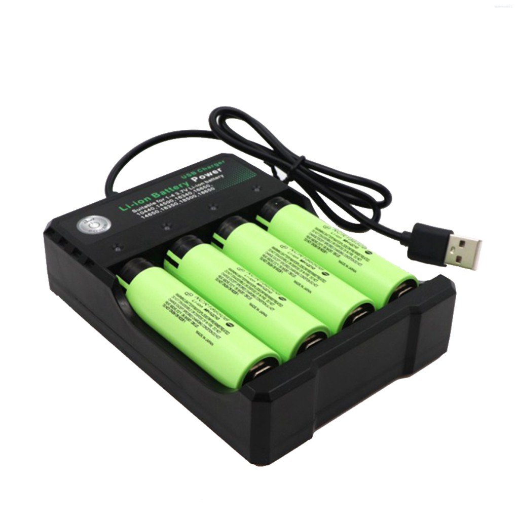 4 Slots 18650 Batteries Lithium Ion Battery Charger Portable Travel USB Charger DC 4.2V 1000mA Output  Kitchentool