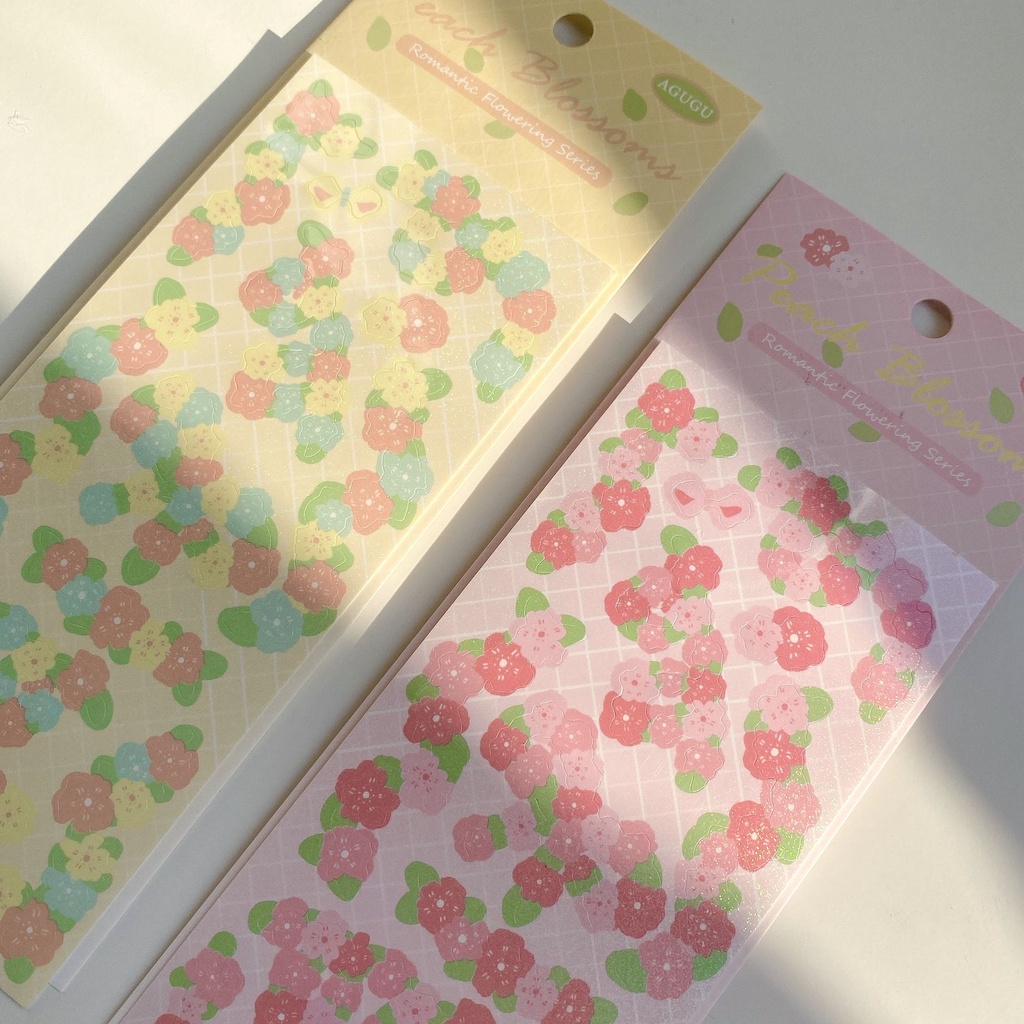 Sticker Trang Trí Toploader Hoa Confetti Ribbon Romantic Flower Series