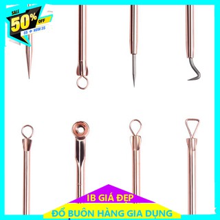 [BÁN SỈ] bộ dụng cụ năn mụn đầu đen, mụn cám dễ dùng nhật 5 chi tiết bằng théo không gỉ chất lượng cao chuyên dụng