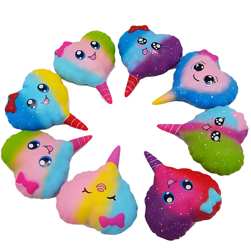 Squishy Lớn JUMBO Hình kẹo mút mây ngũ sắc Đồ Chơi Xốp Giảm Stress Hình mềm mịn dễ Thương đàn hồi Cho Bé