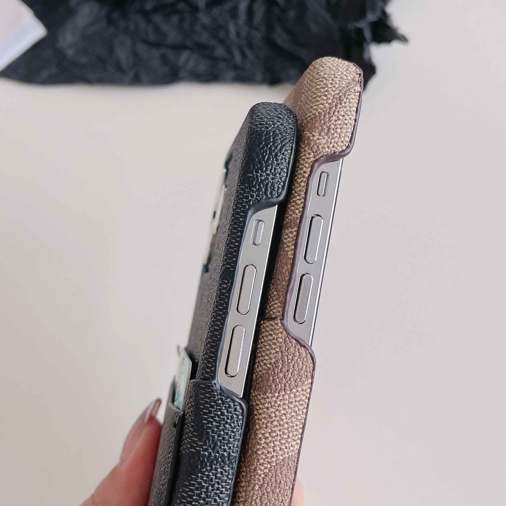 Ốp Điện Thoại Da Có Ngăn Đựng Thẻ Cho iPhone14Max 13promax 12 11 xsmax xr xs