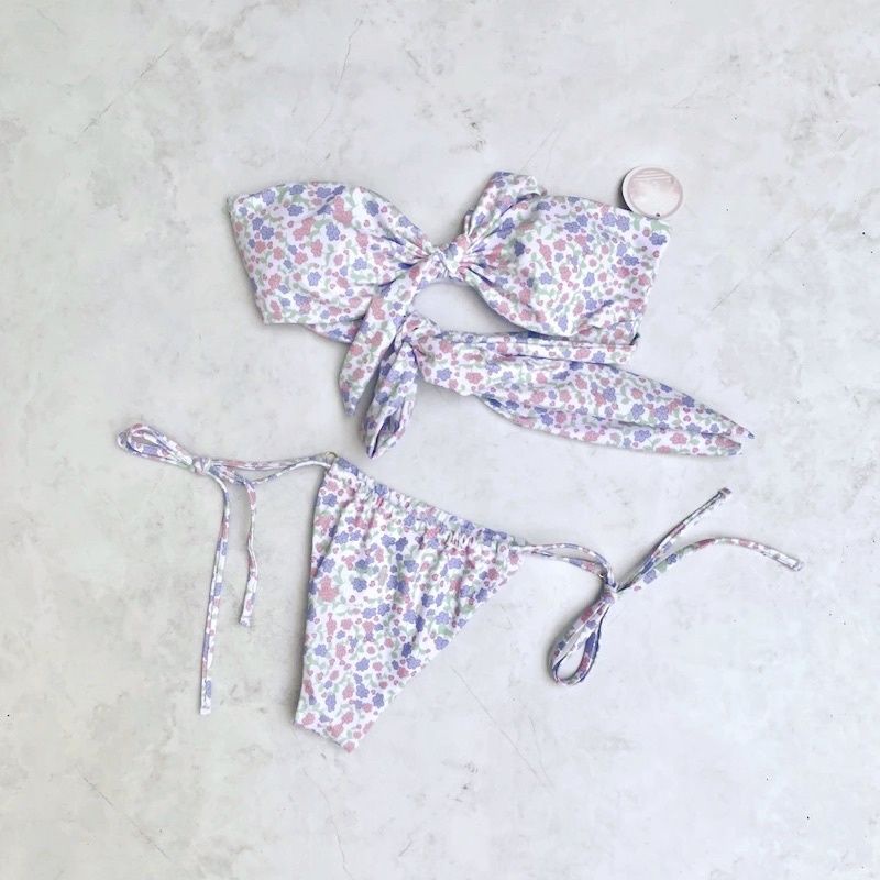 Bikini Nâu Dây Cut Out Độc Đáo Siêu Tây 2 Mảnh