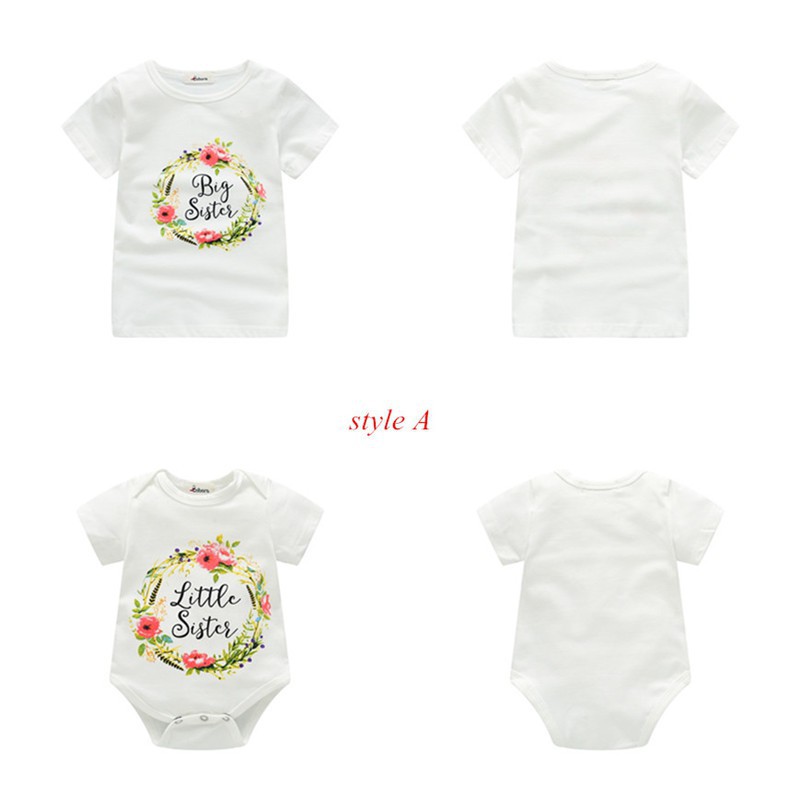 Set áo thun và áo liền quần cotton họa tiết xinh xắn dễ thương cho bé gái