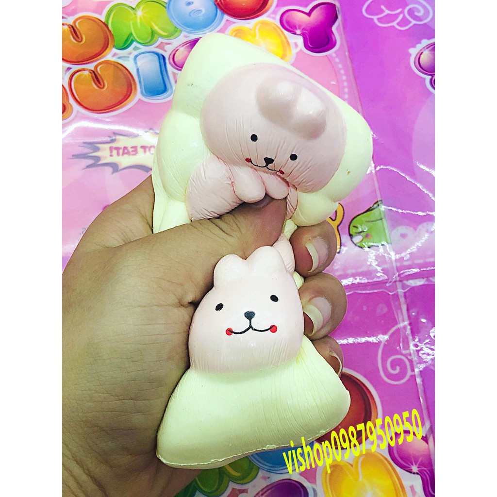 SQUISHY BÁNH SÂU 4 KHÚC KÈM BAO BÌ - HÀNG CỰC ĐẸP