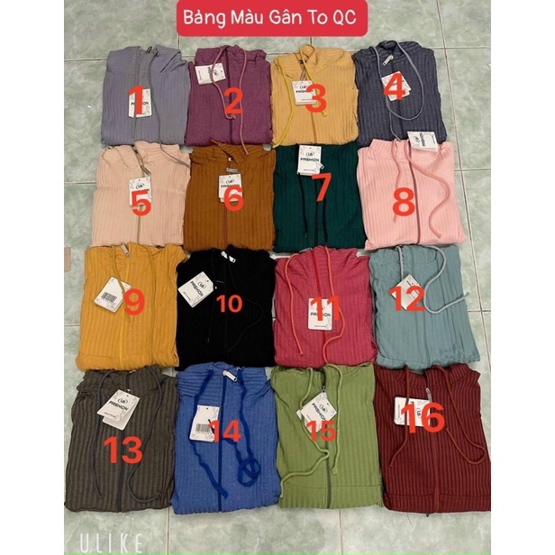 ÁO KHOÁC NHUNG GÂN ĐŨA TAY DÀI NÓN KHOÁ KÉO