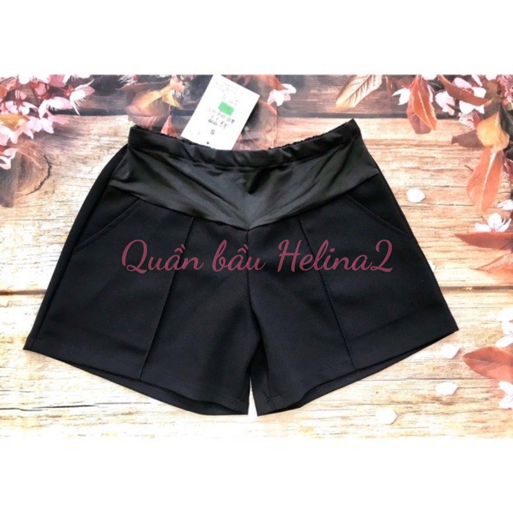 Quần bầu sooc Umi đẹp co giãn có đỡ bụng và chun chỉnh QS99