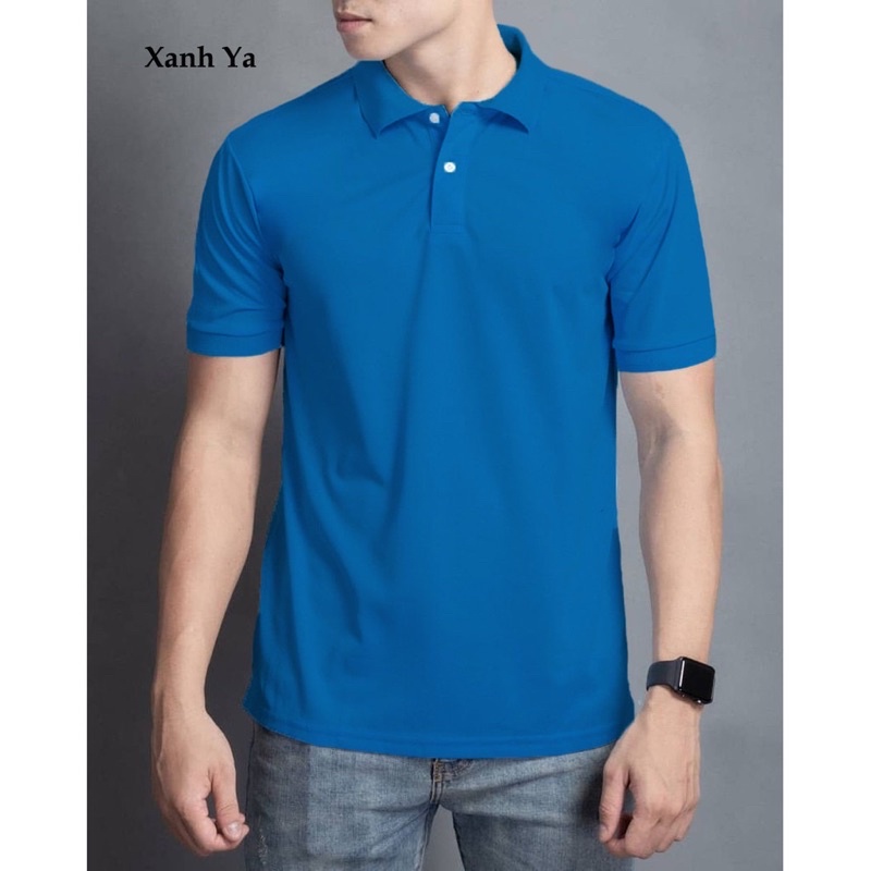 Áo Thun Cổ Trụ Nam POLO Trơn Vải Thun Cotton Cá Sấu Cao Cấp Ngắn Tay Cực Sang Trọng