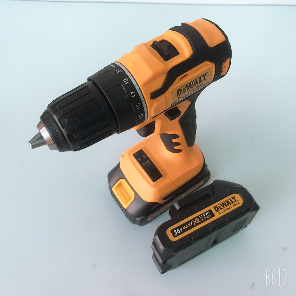 [Chính Hãng] Máy khoan pin Dewalt 36v KHÔNG CHỔI THAN TẶNG KÈM PHỤ KIỆN