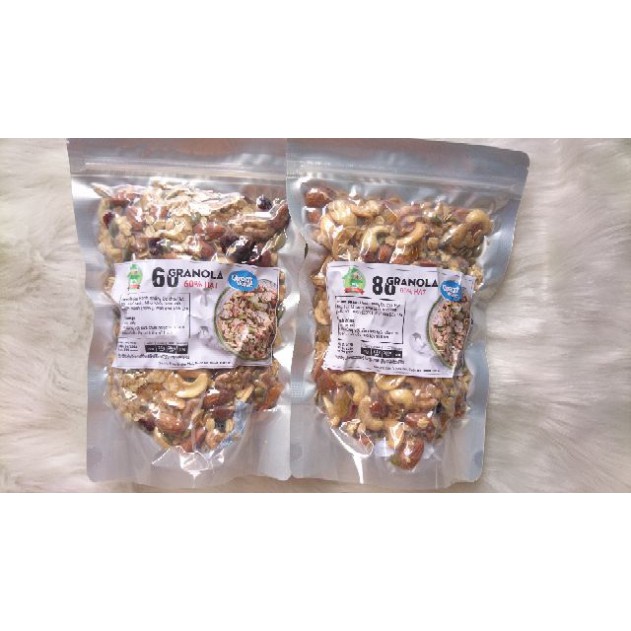 500Gram Granola siêu hạt cao cấp (NGŨ CỐC NGUYÊN HẠT,NGŨ CỐC TRÁI CÂY,HẠNH NHÂN,ÓC CHÓ,HẠT ĐIỀU,HẠT BÍ, MAC CA nk03