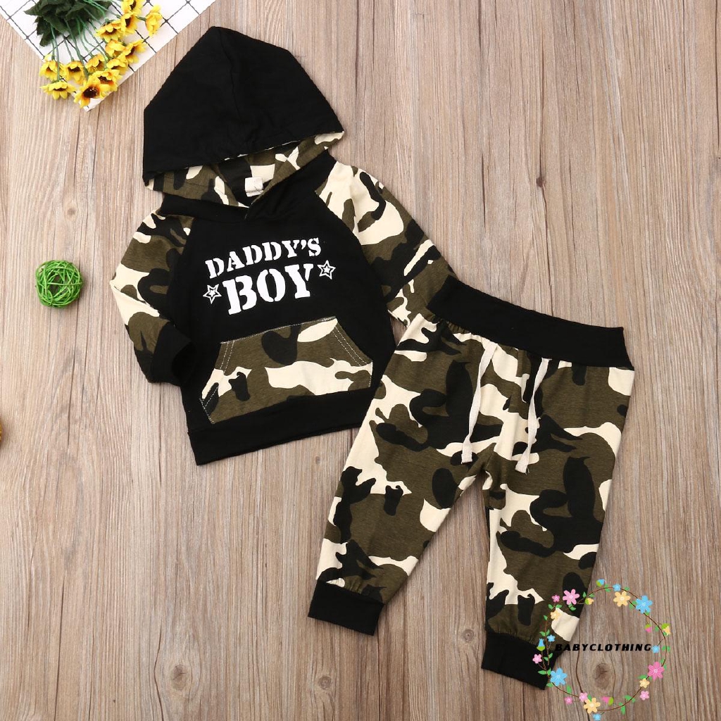 Bộ trang phục 2 mảnh áo hoodie vải cotton + quần dài cho bé 1-4 tuổi