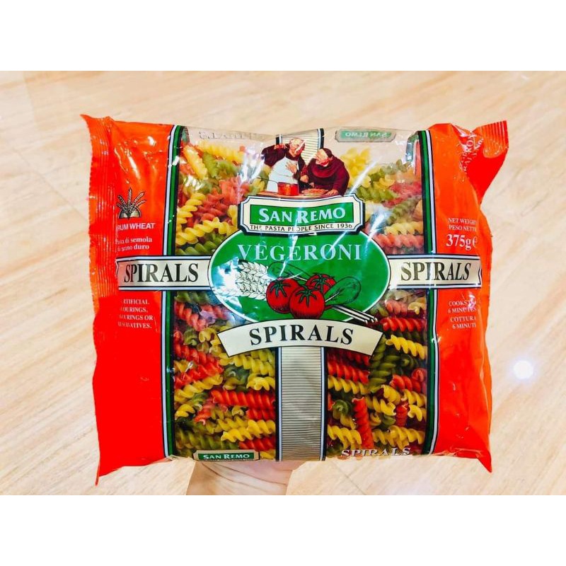 Nui  rau củ San Remo Gói 375gr