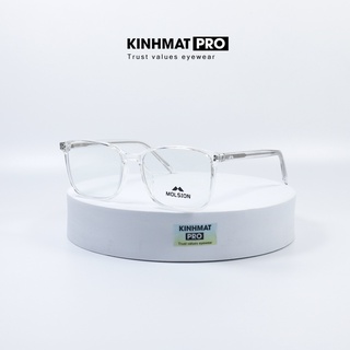 Gọng kính cận nam nữ gọng kính trong suốt Molsion K9032 nhựa lõi hợp kim Kính mắt Pro