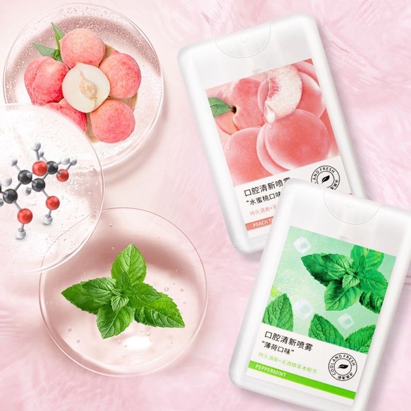🍑XỊT THƠM MIỆNG HƯƠNG ĐÀO/BẠC HÀ