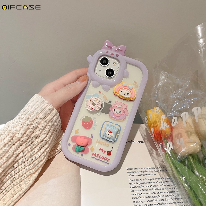 Ốp Điện Thoại Mềm Trong Suốt Họa Tiết Hello Kitty 3D Cho iPhone 13 12 11 Pro Max