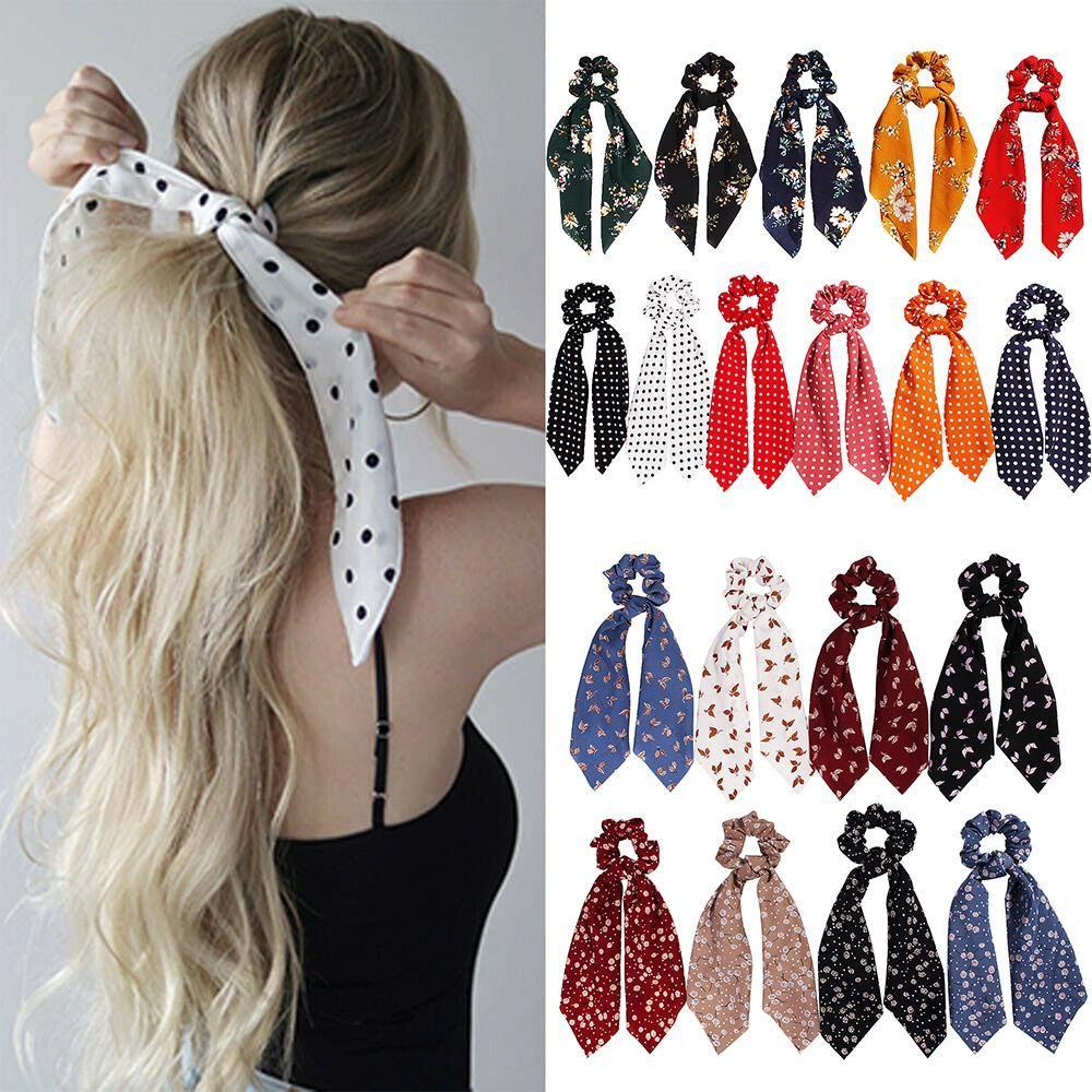 Dây Buộc Tóc Cao Su Co Giãn Kiểu Nơ Xinh Xắn