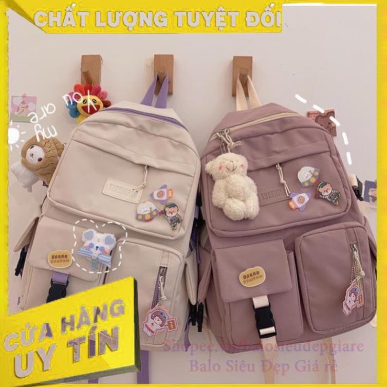 [Freeship - Hàng Loại 1] Balo đi học Mars Society pastel chất dù đẹp - Ba lô túi hộp (version 2) XUB