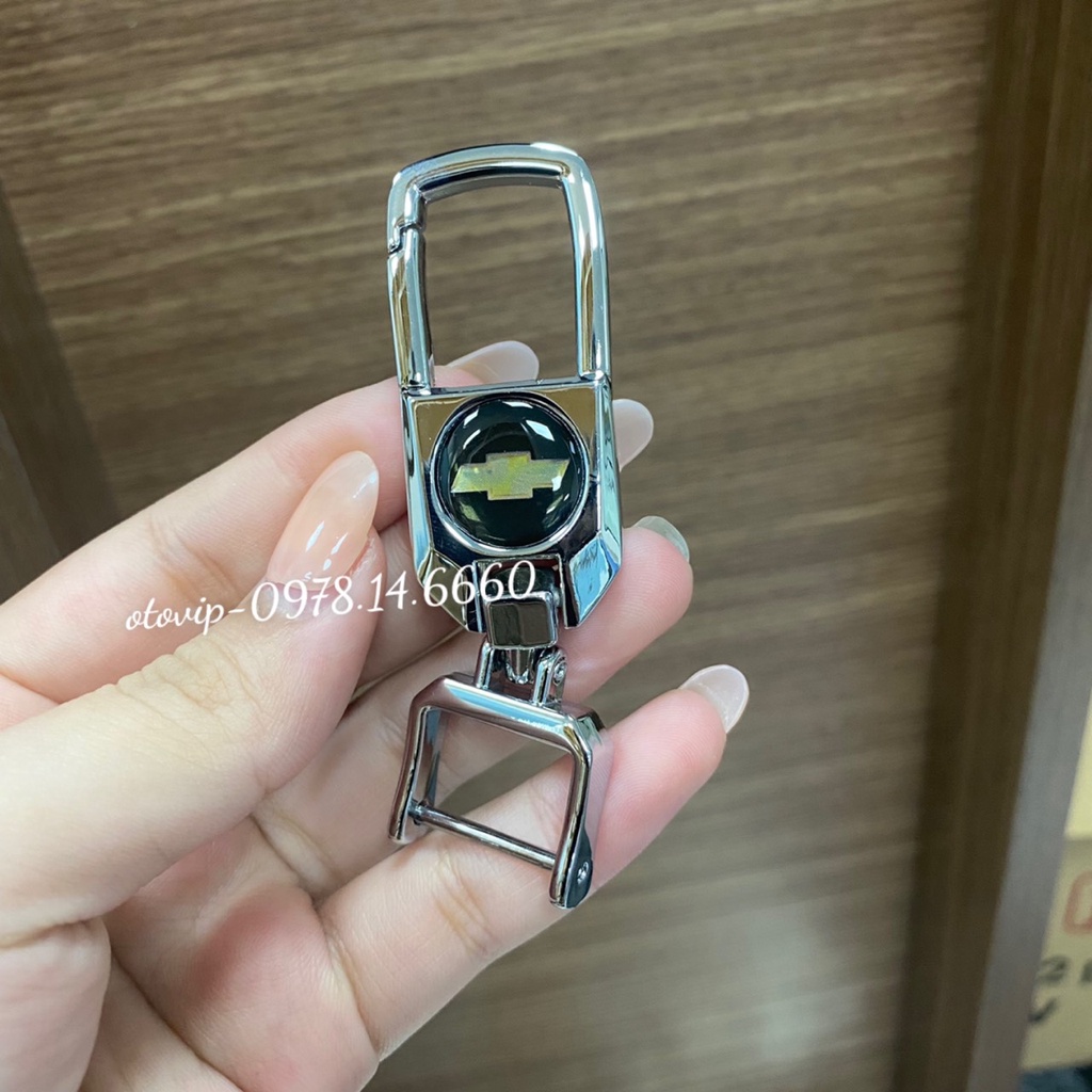 Móc chìa khóa xe ô tô xoay 360 độ mẫu mới có gắn logo hãng hyundai, kia, mazda, toyota, honda, mec, lexus, bmw,...