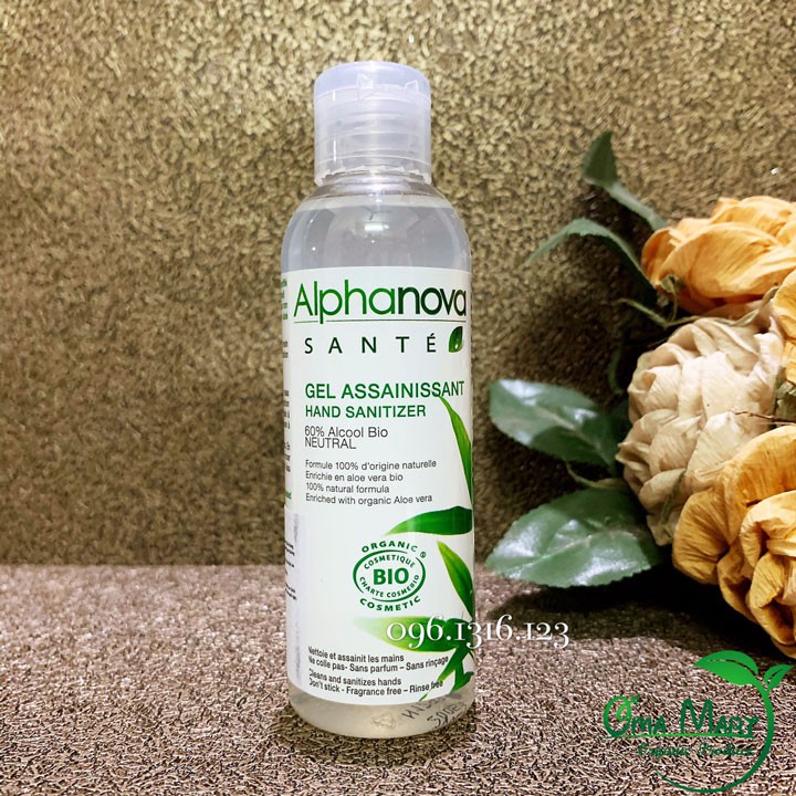 Gel rửa tay khô hữu cơ Alphanova 100ml - Pháp