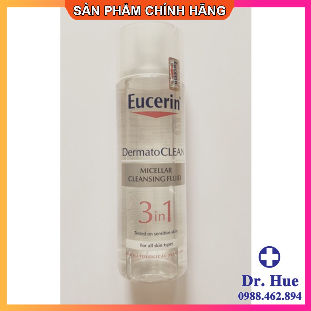 [CHÍNH HÃNG] Nước Tẩy Trang 3 In 1 Eucerin DermatoClean Micellar Cleansing Fluid - Tẩy Trang Eucerin Cho Da