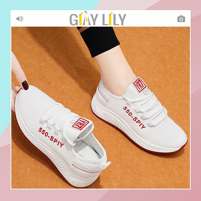 Giày thể thao nữ Sport đế siêu êm SPIIY 550 2 màu đen và trắng mới về NoBrand