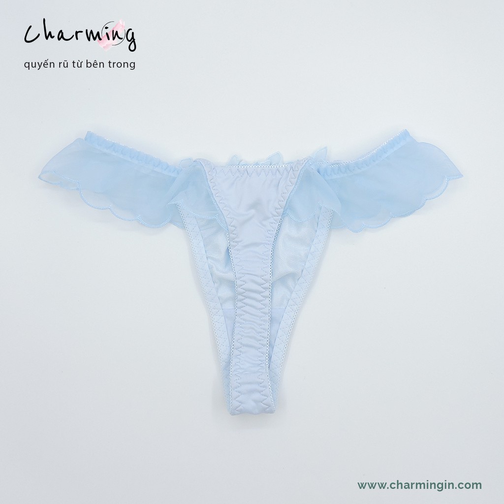 Quần lót T-back  lưng voan co giãn cùng ren hoa dễ thương size M, L - QLTB0017