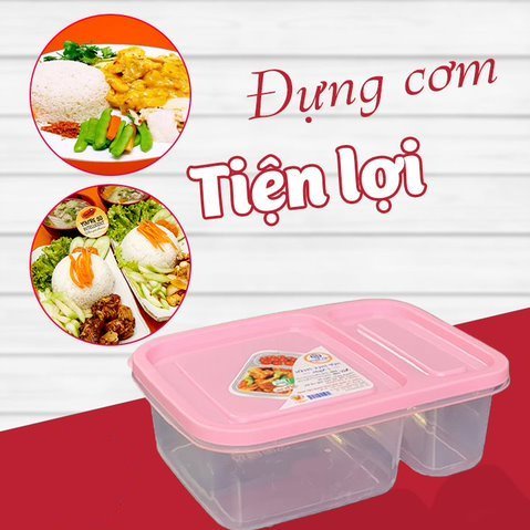 Hộp đựng thực phẩm Việt nhật 2 ngăn mã V6485-V6486 dành cho mọi gia đình