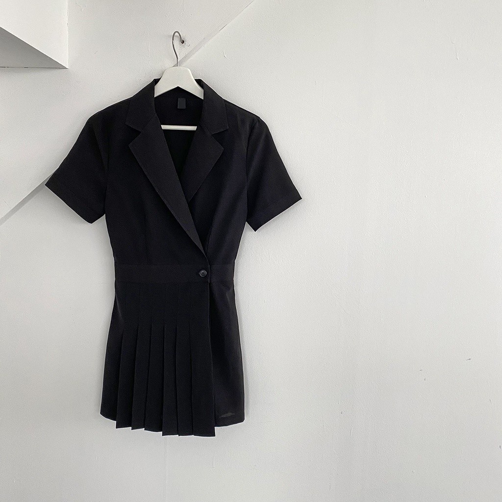 Đầm Cổ Vest Phong Cách Retro Mới 44100