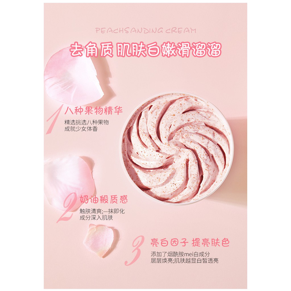 Tẩy Da Chết Toàn Thân Heyxi Đào Peach Clear Body Scrub Moisturizing Nourishing 200G TDC