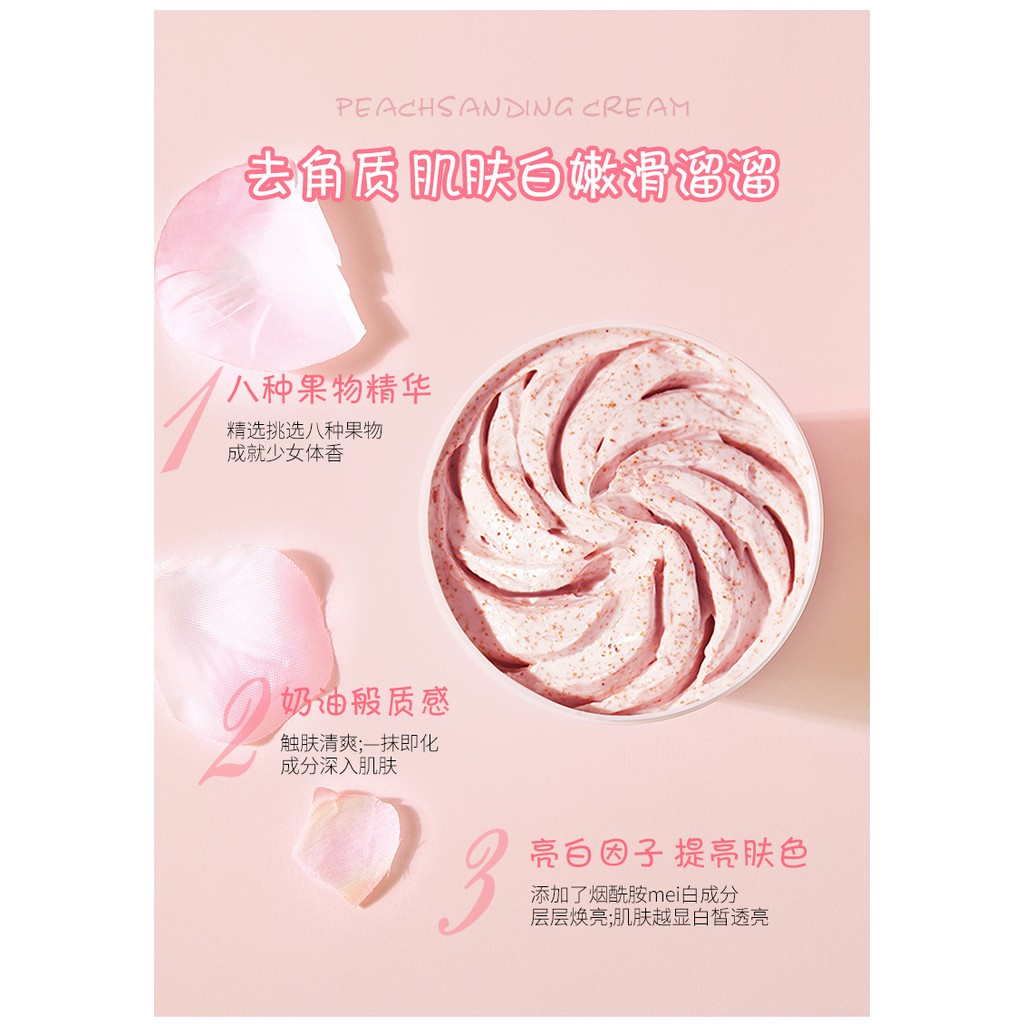 (Bán Buôn – Sỉ) Tẩy Da Chết Toàn Thân Heyxi Đào Peach Clear Body Scrub Moisturizing Nourishing 200G TDC