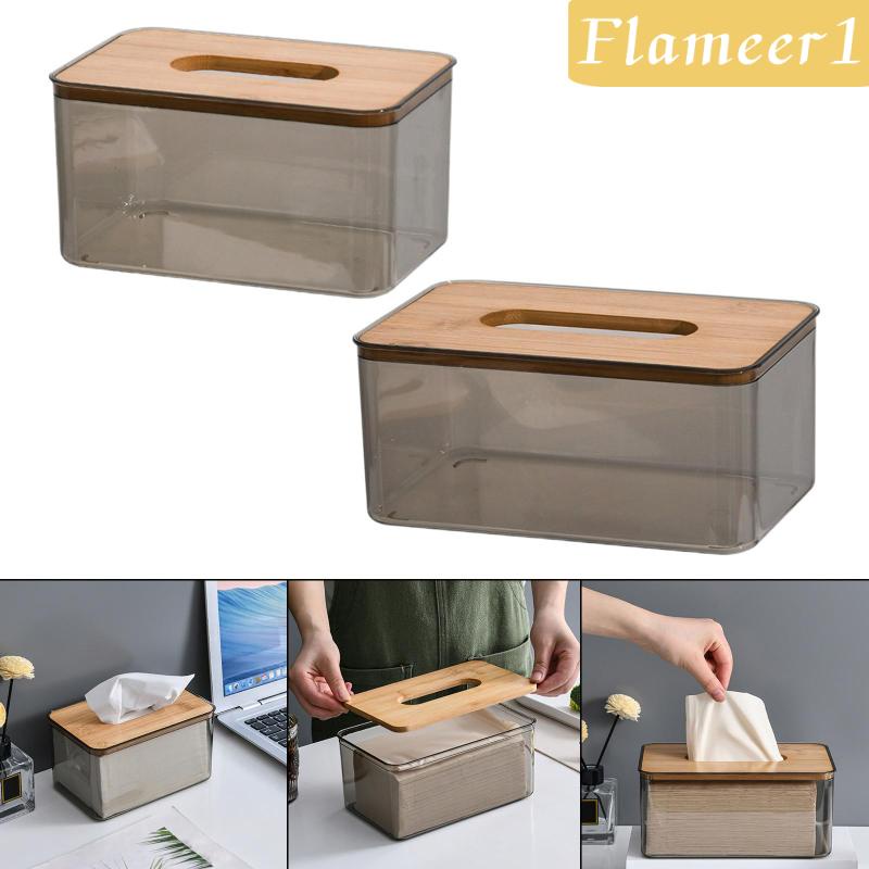 1 Hộp Đựng Khăn Giấy Màu Trong Suốt Dùng Trang Trí Phòng Khách / Phòng Ngủ