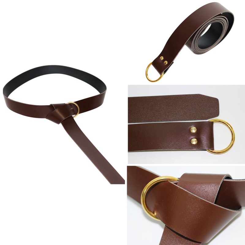 Thắt Lưng Da Khóa Kim Loại Phong Cách Phục Hưng Cho Nam