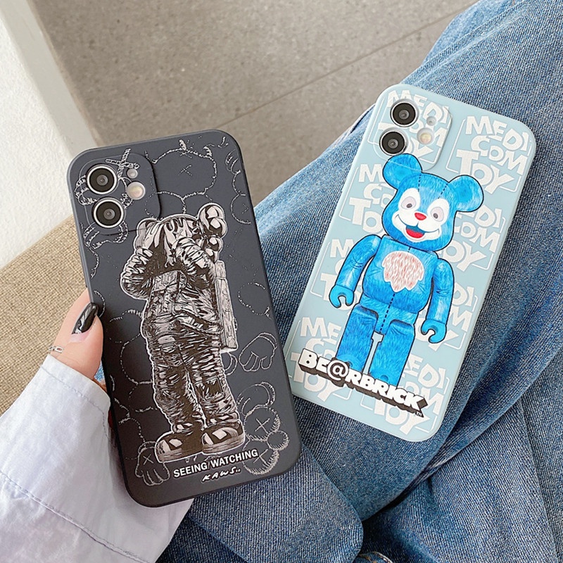 Ốp Điện Thoại Dẻo In Hình Gấu Violent Bảo Vệ Ống Kính Máy Ảnh Cho iPhone 13 / 12 Pro Max iP11 X Xr 6 7 8