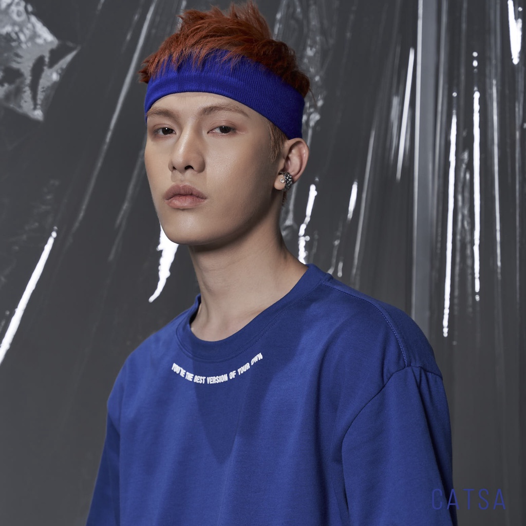 Áo thun nam cổ tròn Tự Tin in họa tiết form Oversize thun cotton cao cấp, thấm hút mồ hôi CATSA ATN324 - ATN325