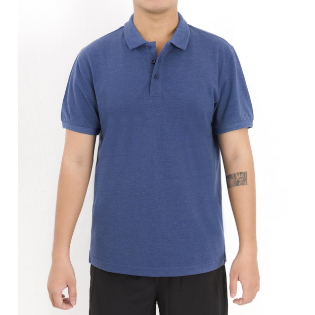 Áo Polo Coolmate thế hệ 2 Xanh Navy Melange chất liệu cotton cao cấp