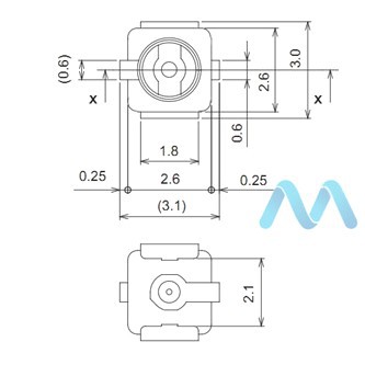 Đầu IPEX  male đực dán mạch làm chân đế anten