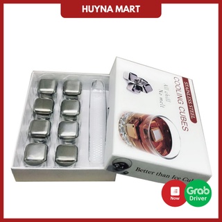 Đá Inox Không Tan Lạnh Vĩnh Cửu (Hộp 8 viên SSGP + Kẹp Bạc) NB46