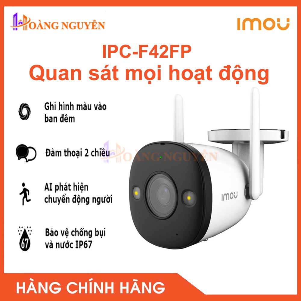 [NHÀ PHÂN PHỐI] Camera Wifi 4MP IPC-F42FP-IMOU tích hợp đèn Spotlight