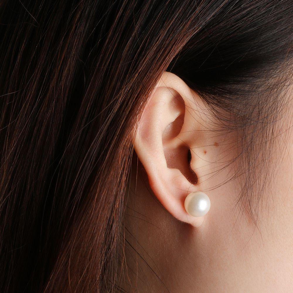 YVE Set 12 Đôi Bông Tai Ngọc Trai Đen / Be