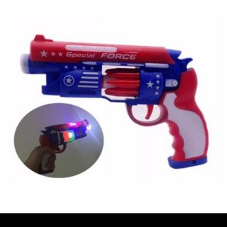 Đồ chơi súng phát nhạc, có đèn kèm 3 viên pin
