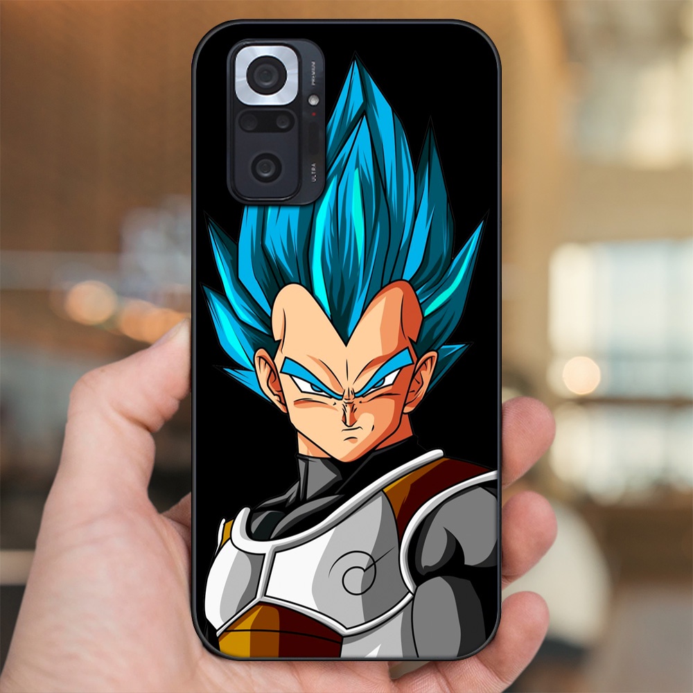 Ốp lưng Xiaomi Redmi Note 10 Pro viền đen in hình Vegeta Dragon Ball