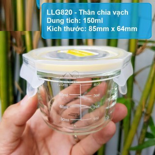 Hộp thủy tinh chịu nhiệt Lock&amp;Lock LLG820 LLG820S2 [150ML]*2 LLG820S3 [150ML]*3 Phù Hợp Đựng Đồ Ăn Dặm Cho Bé