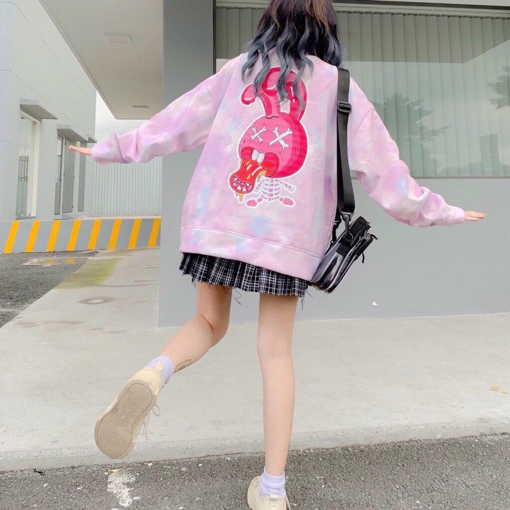 Áo hoodie nữ loang màu, áo hoodí siêu hot, thời trang thu đông | BigBuy360 - bigbuy360.vn