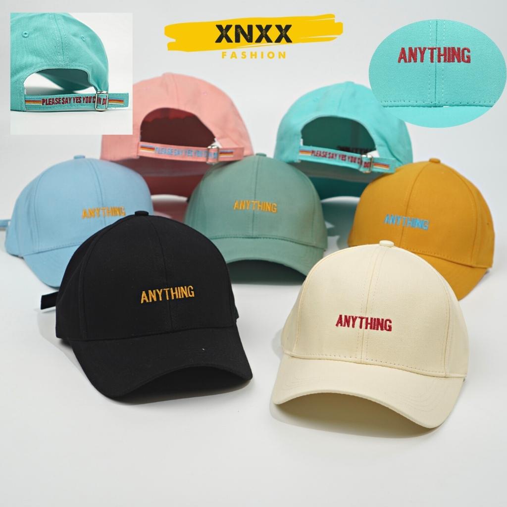 Nón kết nam , mũ lưỡi trai nữ thêu hình chữ Anything chất kaki cao cấp form unisex XNXX Fashion