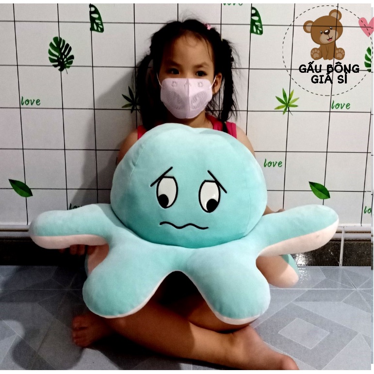 GẤU BÔNG BẠCH TUỘC 2 MẶT CẢM XÚC CÓ THỂ THAY ĐỔI