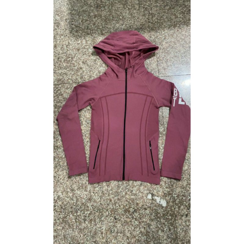 [Size S M L XL] Áo khoác thể thao nữ, tập Gym, Yoga Viền tay chữ [Xanh, Xám, Hồng Da, Tím, Hồng xí muội] [VT] &amp; [L22]