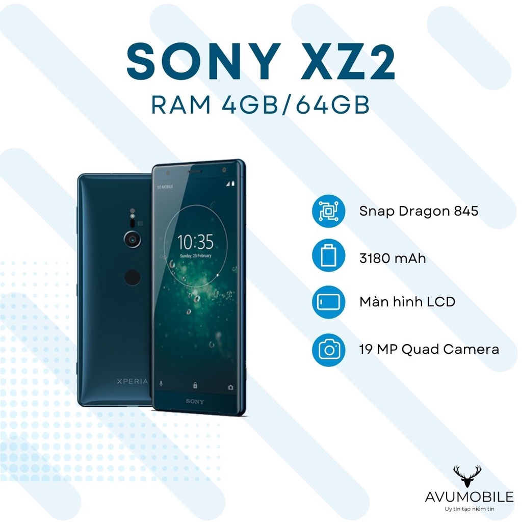 Điện thoại Sony Xz2 64b chip Snap 845 chơi game mượt